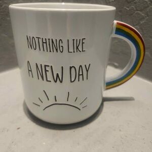 Wild Sage 4.5" Rainbow Handled "Nothing Like A New Day" Coffee Cup